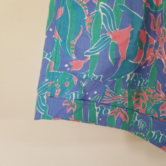 Vintage 90's Art Deco Abstract Neon High Waist Hot Pants Shorts Size Medium - Picture 4 of 6